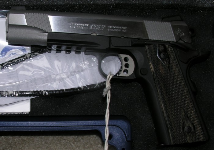 Colt 1911 .45 45 acp rail gun 2 tone NIB 45ACP